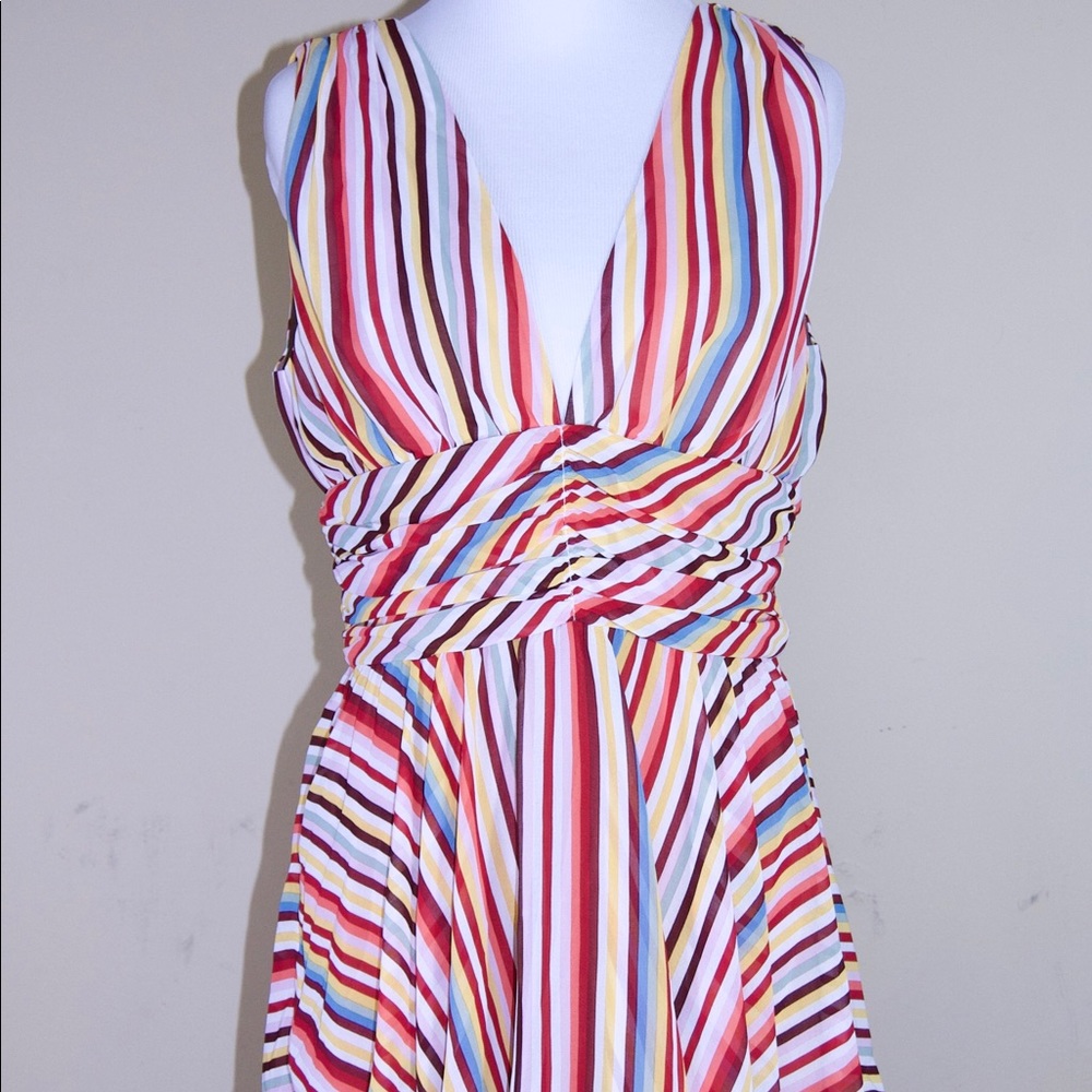 WAYF Striped Mini Party Dress